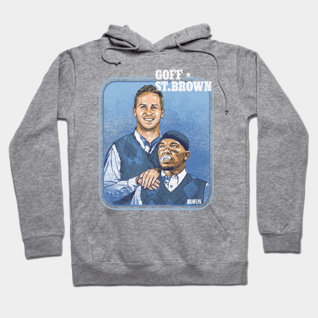 Jared Goff & Amon-Ra St. Brown Detroit Step Brothers Hoodie by ClarityMacaws